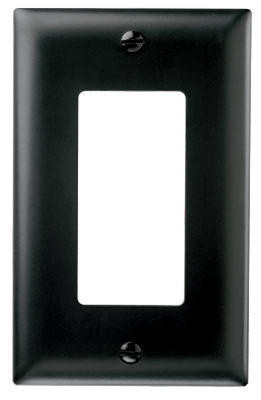 1G BLK Decor Wall Plate
