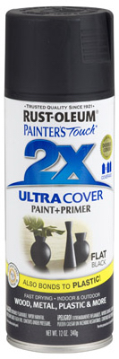 PT2X 12OZ FLT BLK Paint