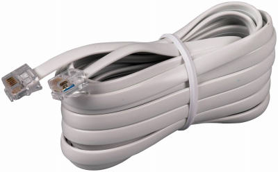 15' WHT Mod Line Cord