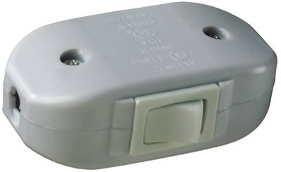 6A WHT Feed Cord Switch