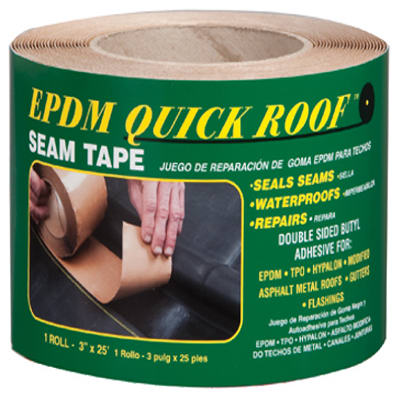 3x25 BLK Rubb Seam Tape