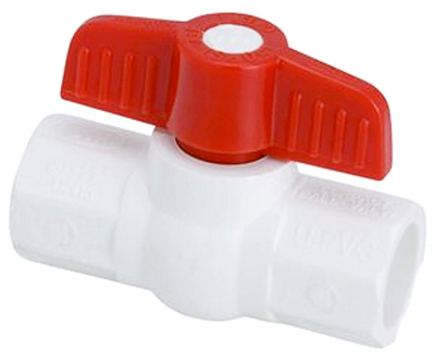 1/2" WHT PVC Ball Valve