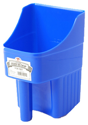 3QT BLU Plas Feed Scoop