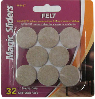 32PK 1" Oat Felt Pad