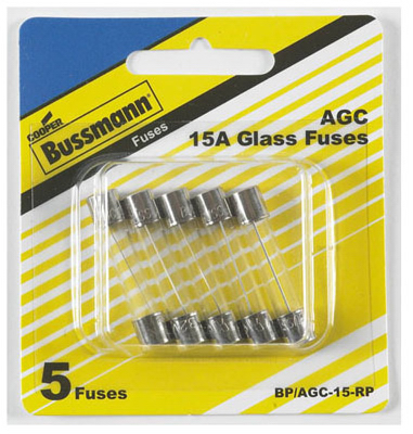 5PK 15A Ferrule Fuse