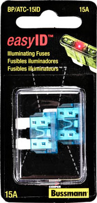 2PK 15A BLU Auto Fuse