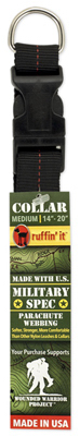 MED BLK/RED Mili Collar