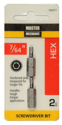 MM 2PK7/64"Hex Key1"Bit