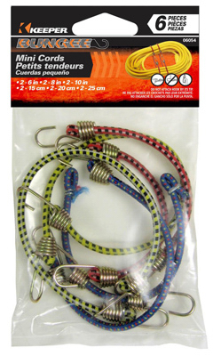 6PC Mini Bungee ASSTD