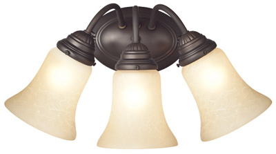 3LGT BRZ Wall Fixture