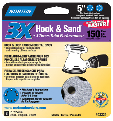 3PK 50G Hook/Loop Disc