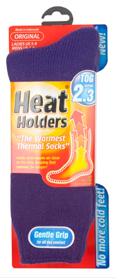 Ladies 5-9 Purp Socks