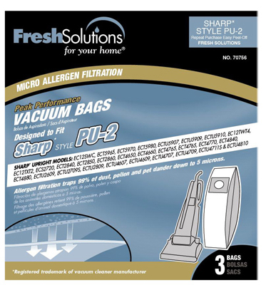 3PK Sharp PU-2 Vac Bag