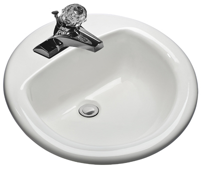 Bone Self Rim Lavatory