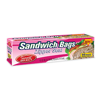 40CT Zip Sandwich Bag