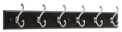 27" SN/BRN 6 Hook Rail