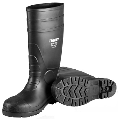 SZ10 BLK PVC Sock Boots