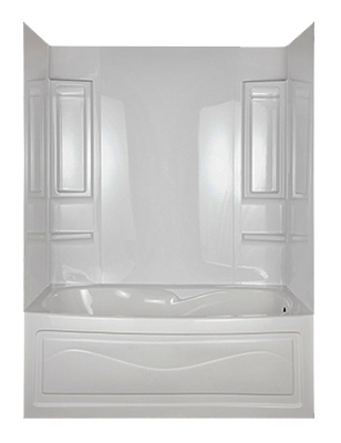5PC WHT Tub Wall Set