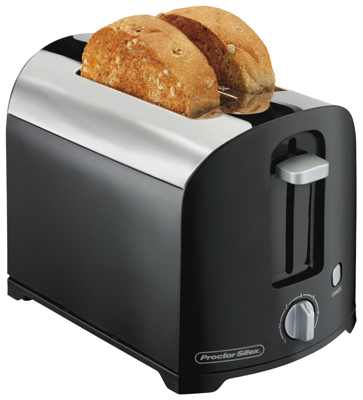 2 Slice BLK/CHR Toaster