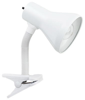 10.25" WHT Clip Lamp