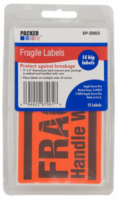 25CT 3x5 FragileSticker