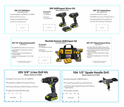 8' PWR Tool Mixed Cards