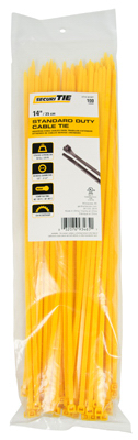 100PK 14" YEL STD Tie