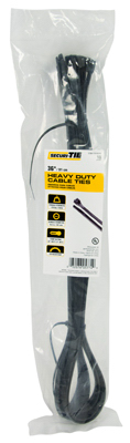 10PK 36" BLK HD Tie