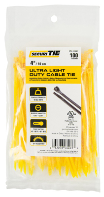 100PK 4" YEL LD Tie