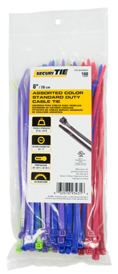 100PK 8" STD Tie ASSTD