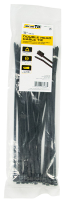 25PK 11"BLK STD DBL Tie