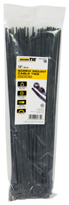 100PK15"BLK Scr MNT Tie