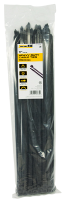 50PK 17" BLK HD Tie
