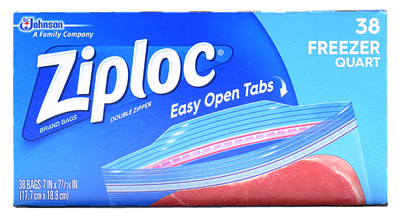 38CT QT Zip Freezer Bag
