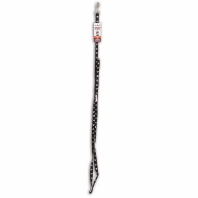 5/8x6 BLK/SLV Paw Leash