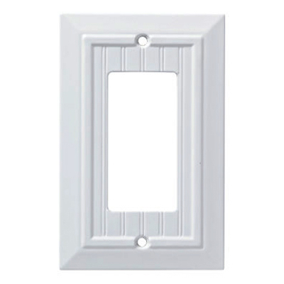 WHT Bead SGL Deco Plate