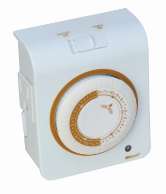 Ind WHT 24HR Mech Timer