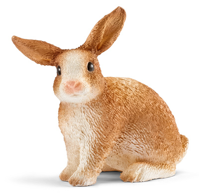 BRN/WHT Sitting Rabbit