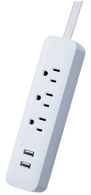 6' WHT EXT Cord/Strip