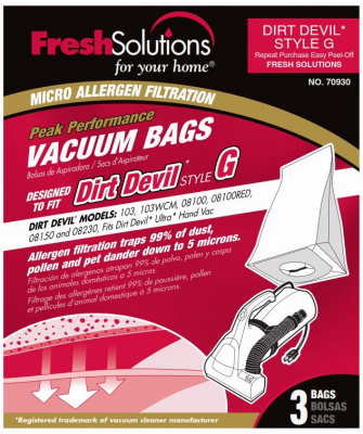 DirtDevil 3PK G Vac Bag