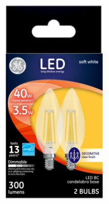 GE 2PK 3.5W SW BC Bulb