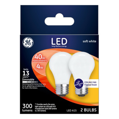 GE 2PK 4W SW A15 Bulb