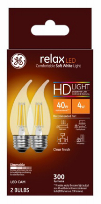GE 2PK 4W CAM Rel Bulb