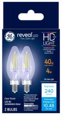GE 2PK 4W BC Rev Bulb