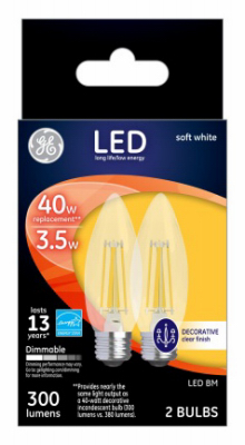 GE 2PK 2.5W SW BM Bulb