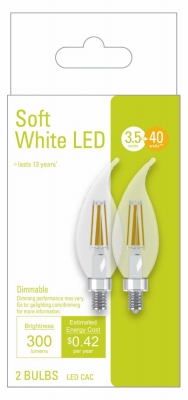 GE 2PK 3.5W SW CAC Bulb