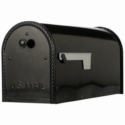 LG BLK Post MNT Mailbox