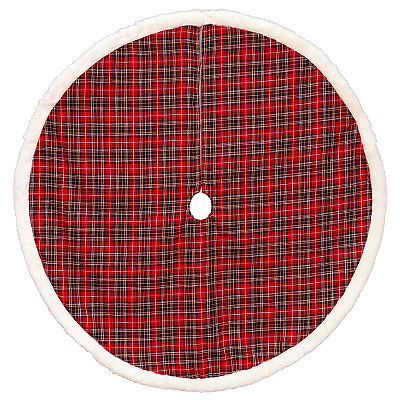48"RED Plaid Tree Skirt