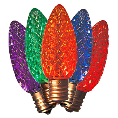 25PK Multi C9 LED Bulbs