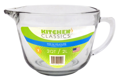 2QT Glass Batter Bowl